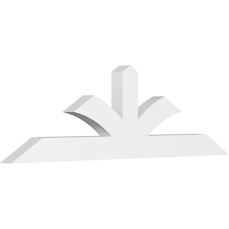 Ekena Millwork Richland Architectural Grade PVC Gable Bracket, 84"W x 24 1/2"H x 4"D x 6"F, 7/12 Pitch GBP084X25X0406RIC00